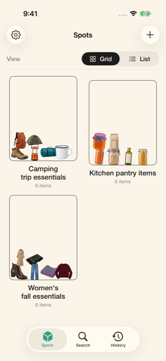 Camping, pantry and clothing Spots in Herespot